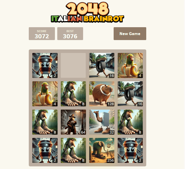 2048 Italian Brainrot