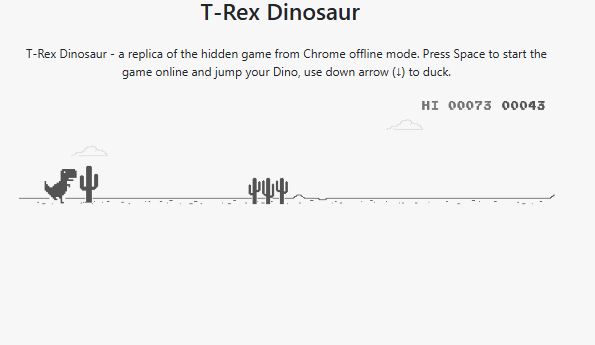 Dinosaur Game